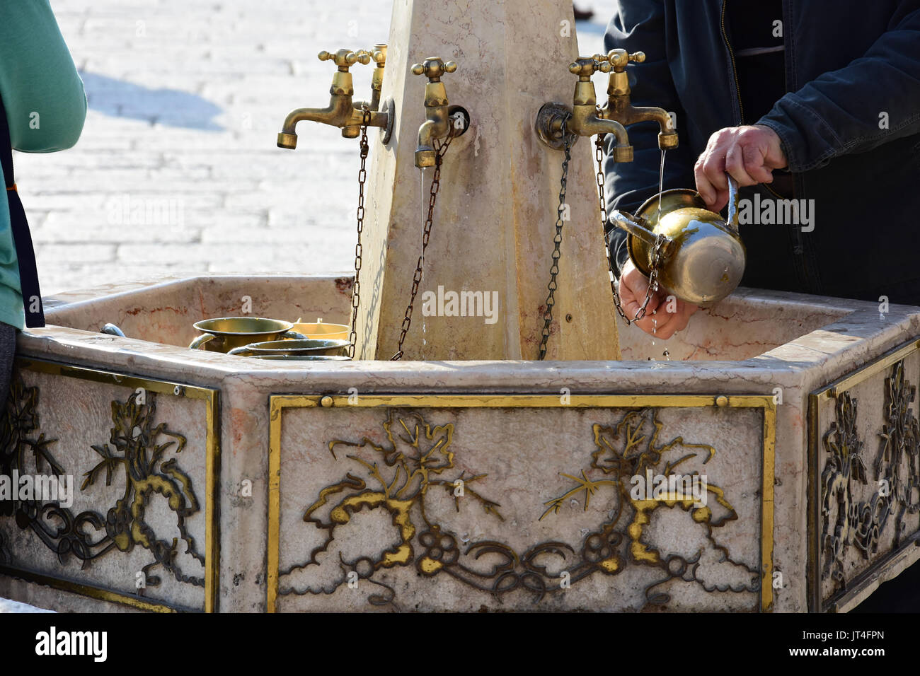 holy water station in israel Stock Photo