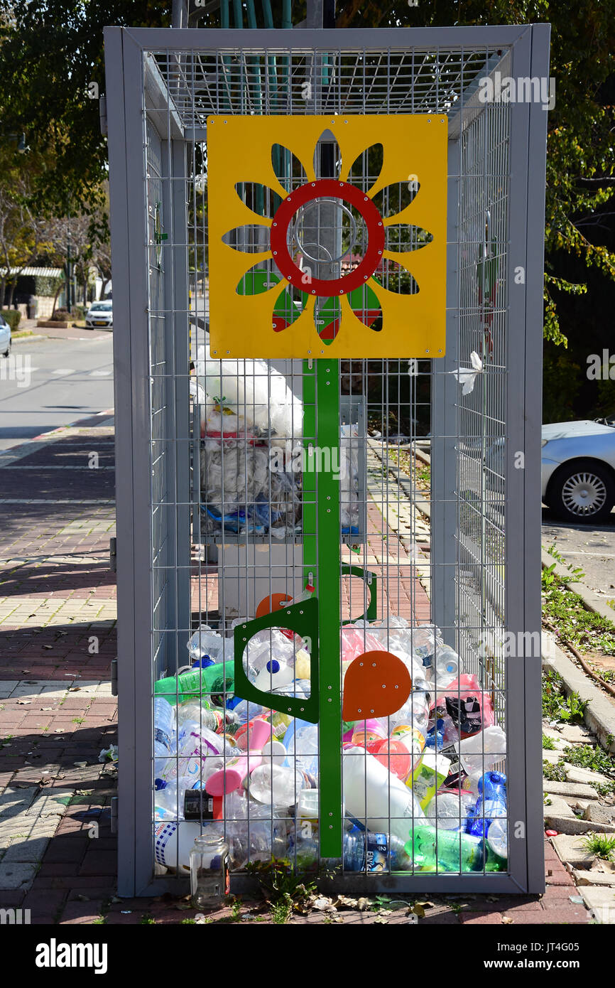 recycling bin for plastic bottles Stock Photo Alamy