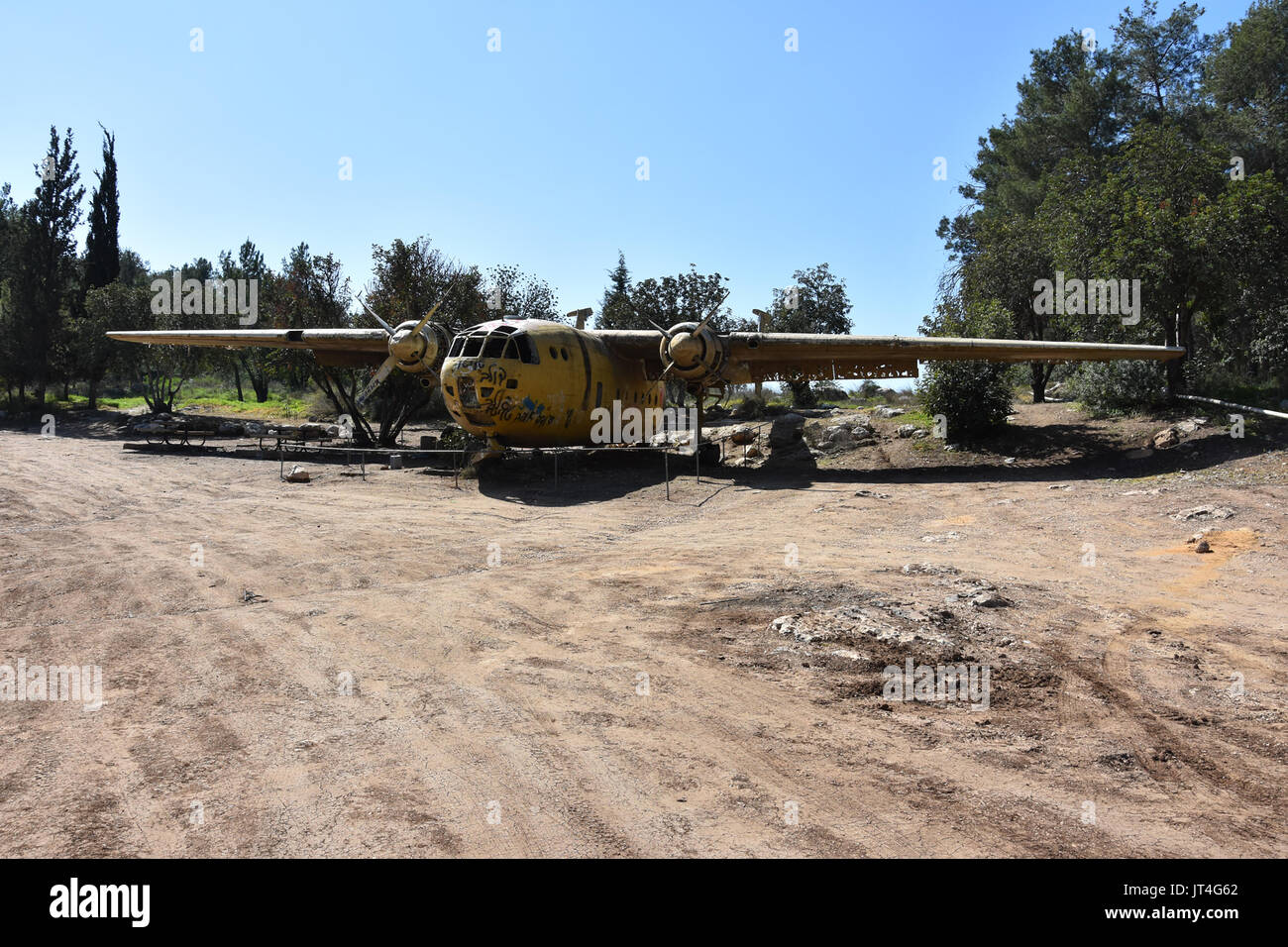 abandoned ww2 aircraft in israel Stock Photo