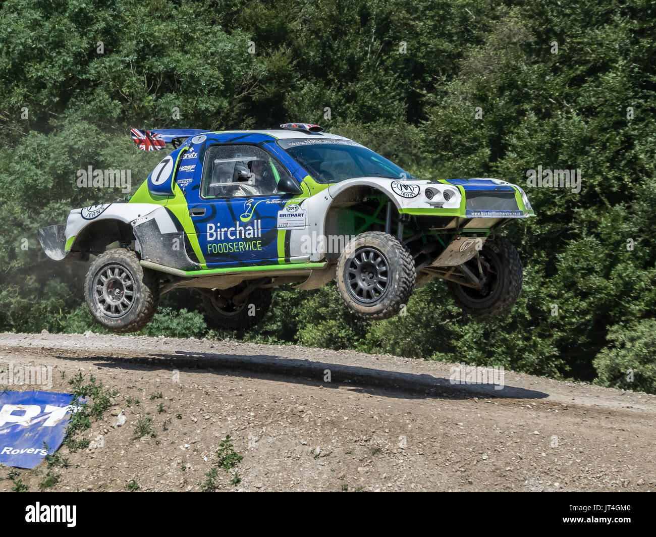 Off road arena airborne action at Goodwood festival of speed 2017 Stock Photo Alamy