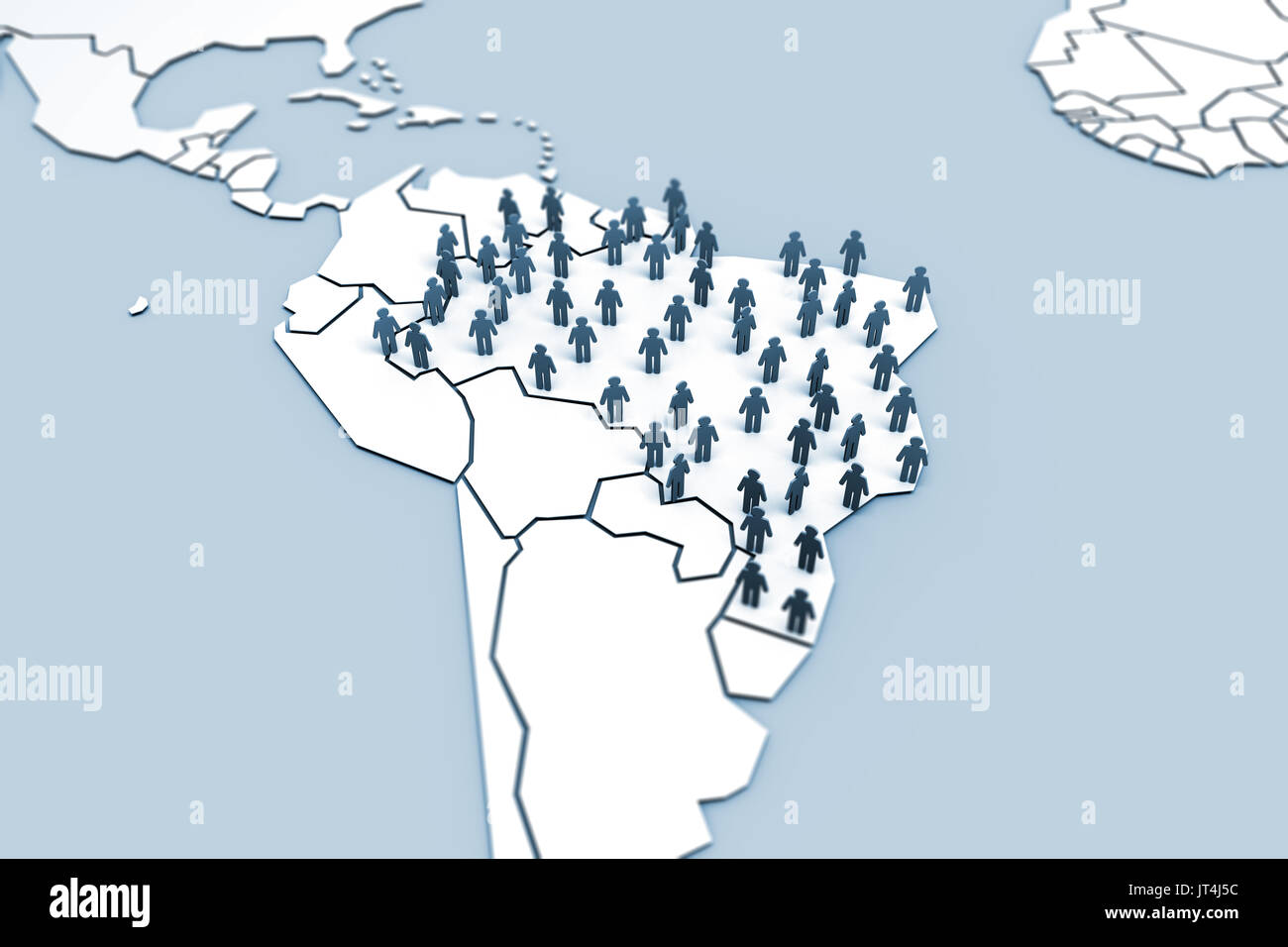 Brazil population community concept. 3D Rendering Stock Photo Alamy