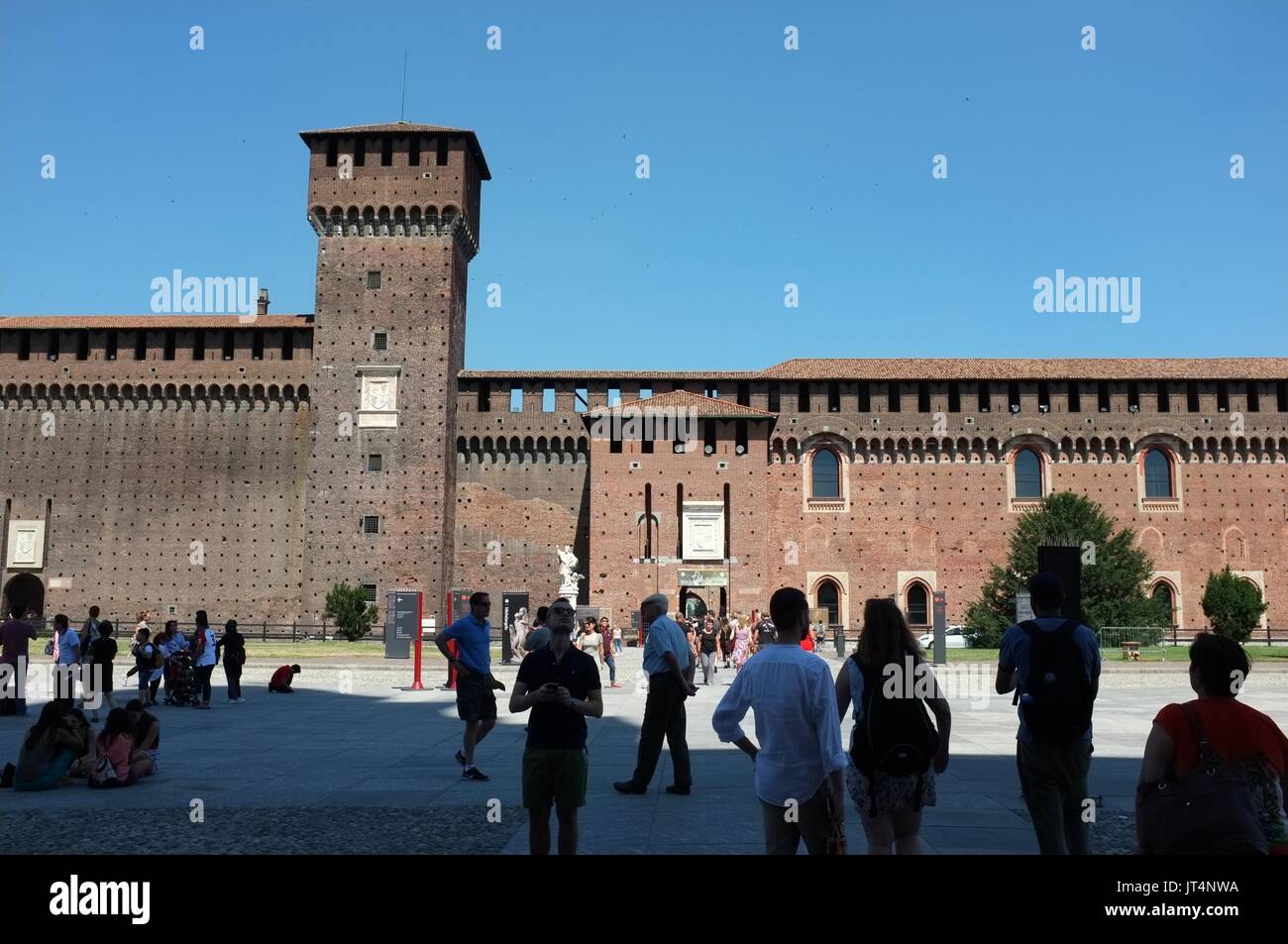 Sforza Castle, Milan, Lombardy, Italy, July 2017 Stock Photo