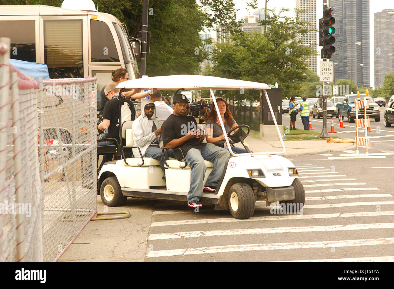 Kanye West and Virgil Abloh attending the Lollapalooza Music