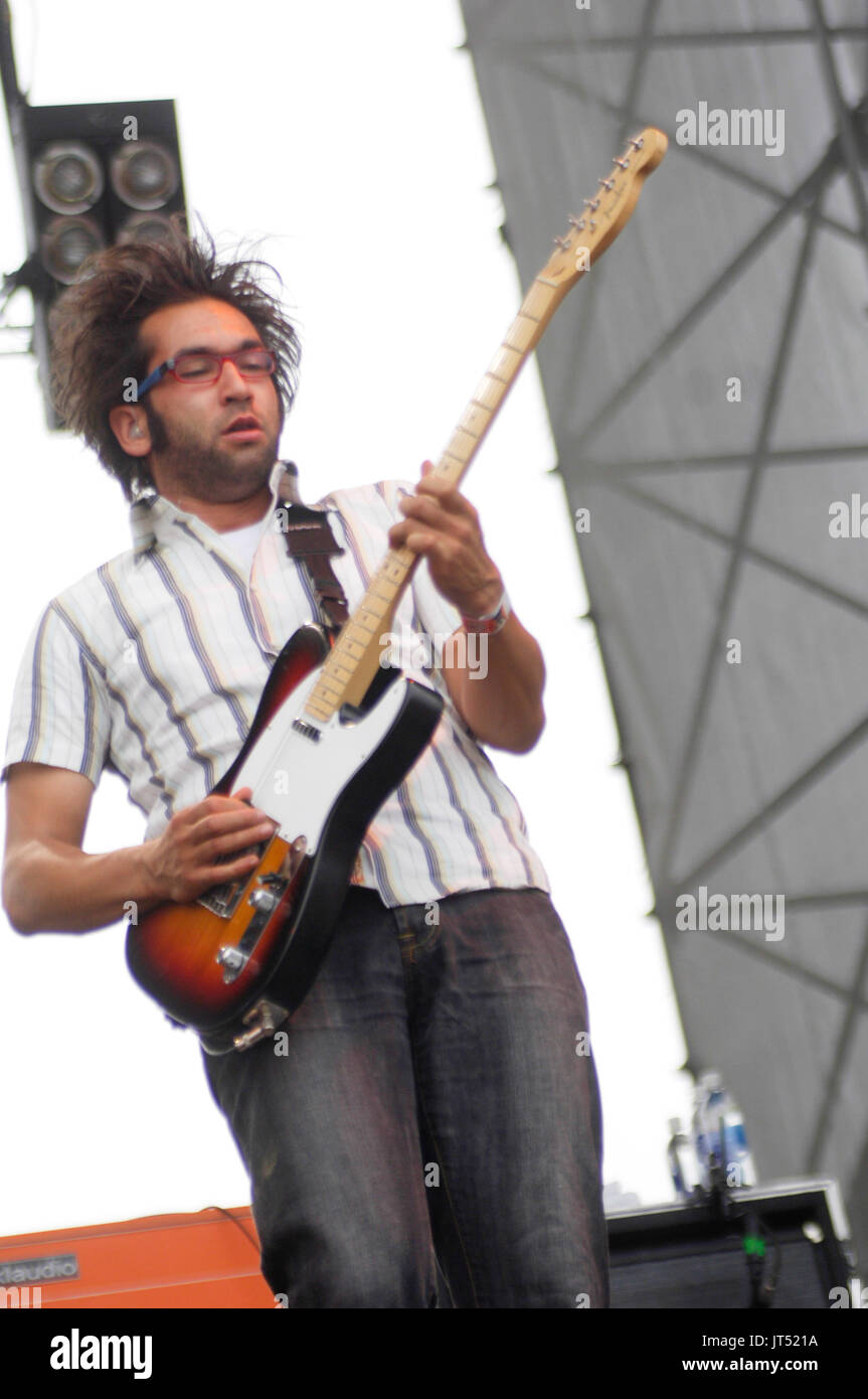 Justin Pierre Motion City Soundtrack performs 2007 Lollapalooza Chicago,Il Stock Photo