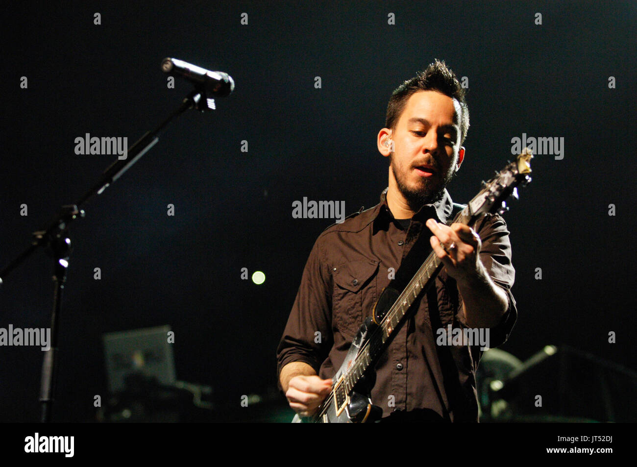 Mike Shinoda Linkin Park performing Staples Center Los Angeles,Ca. Stock Photo