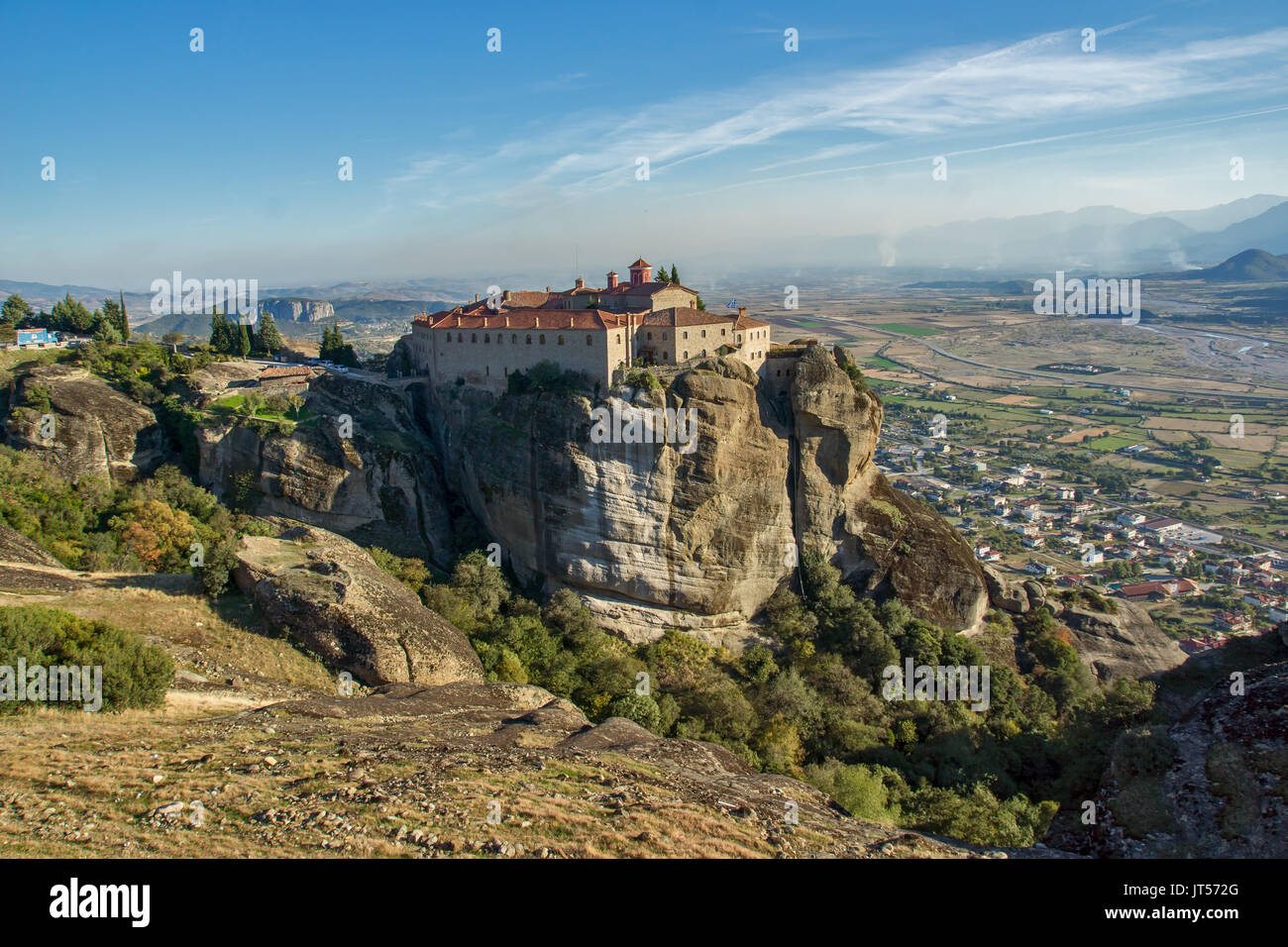 Meteora, Holy Monastery of St. Stephen, Greece Stock Photo Alamy