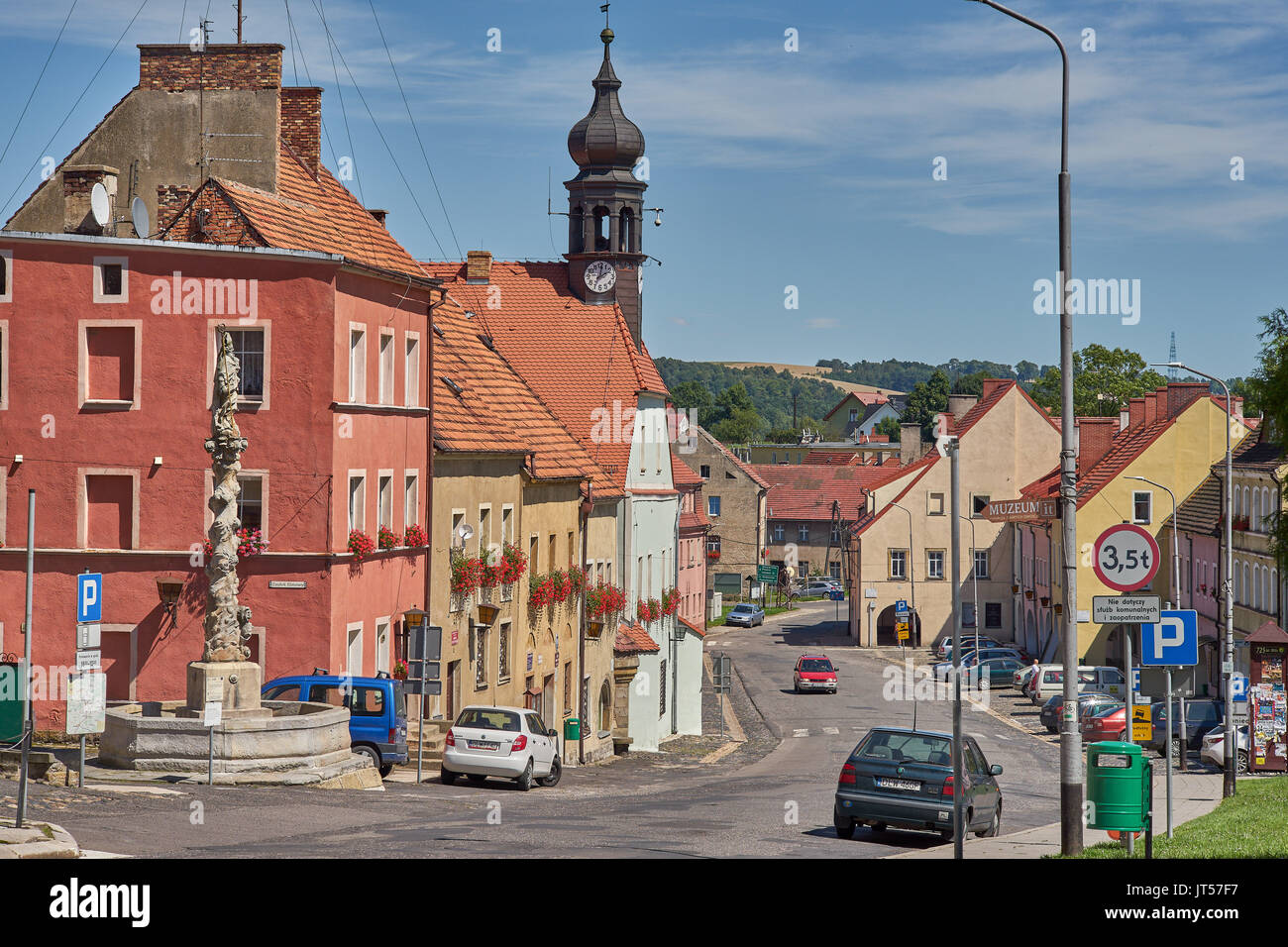 Lubomierz historical old little town hires stock photography and