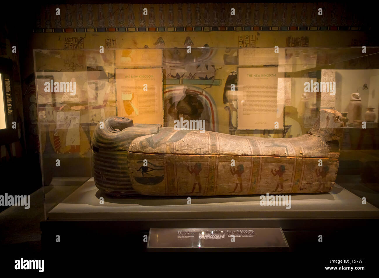 HOUSTON, USA - JANUARY 12, 2017: Beautiful sarcophagus of the Ancient ...