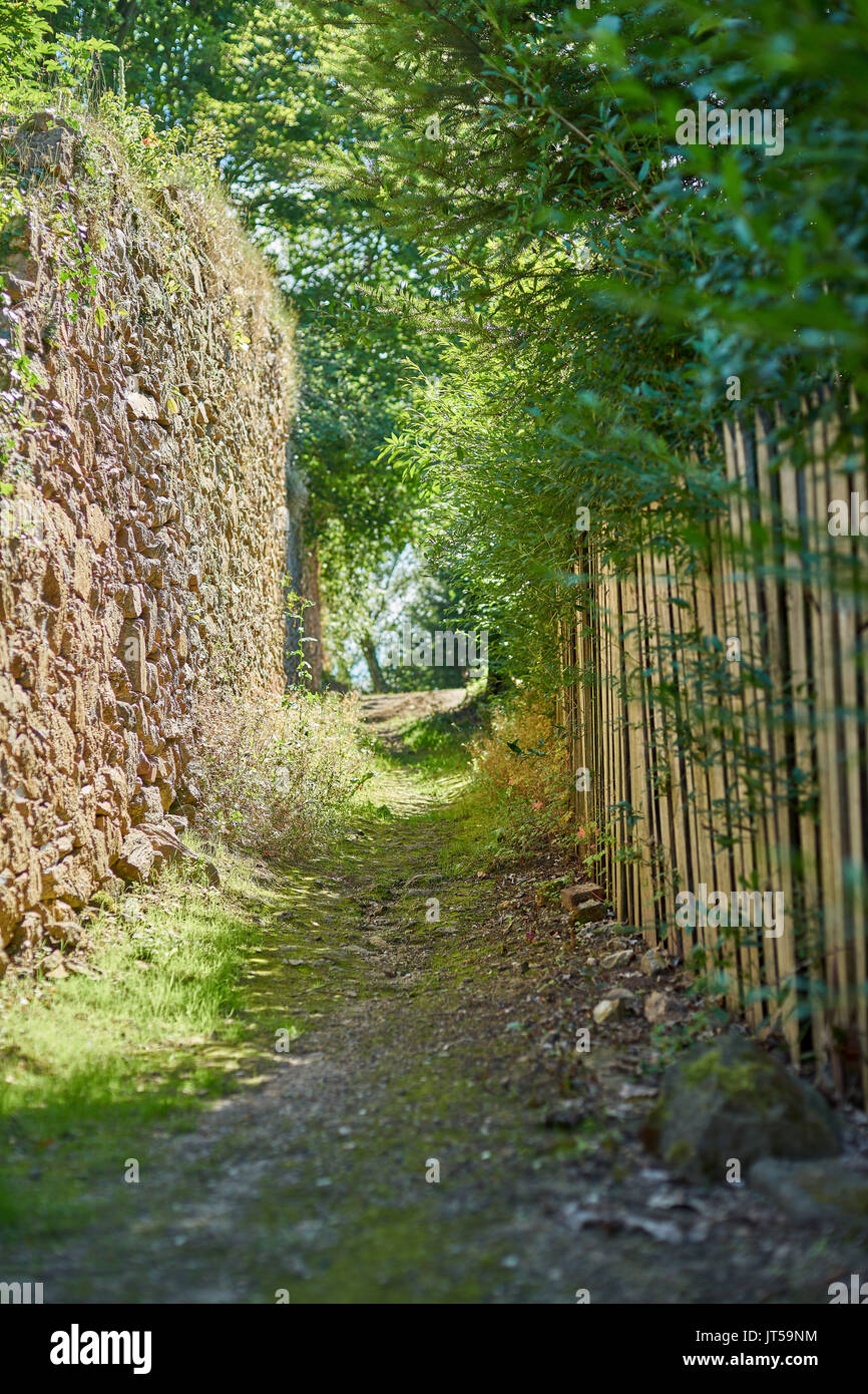 Medieval city walls Lubomierz historical old little town Lower Silesia