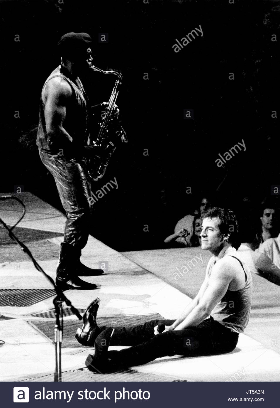 Bruce Springsteen And Clarence Clemons Of The E Street Band Stock