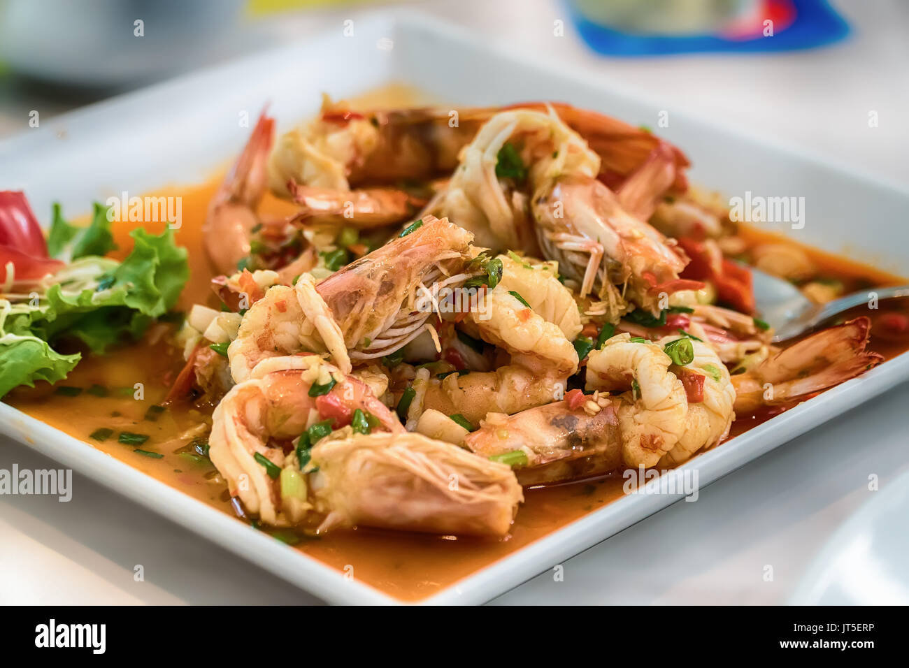 Spicy Shrimp Salad Stock Photo - Alamy