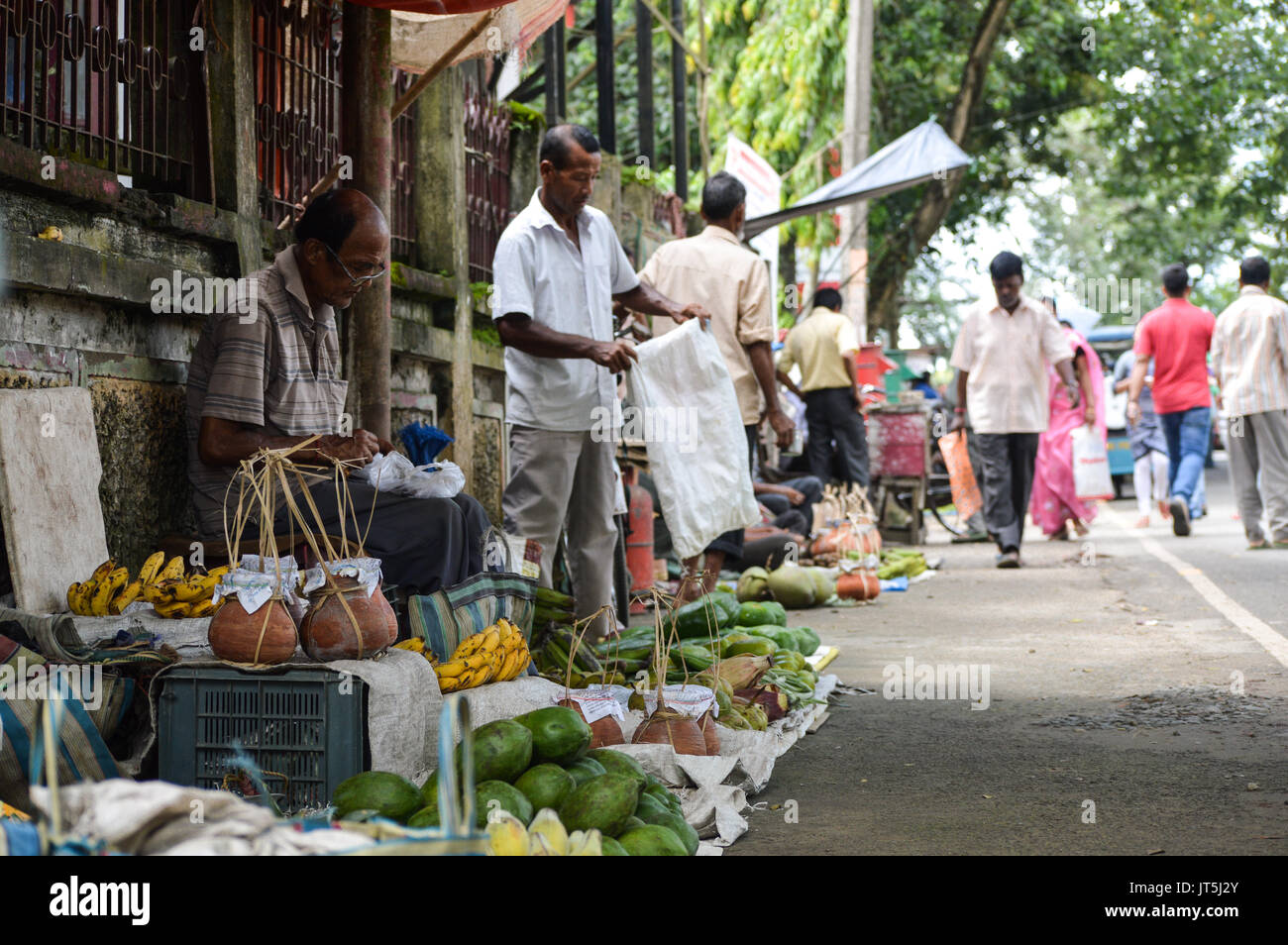 Street bazaar near Sivasagar Head Post Office in front of Devi Dol, Sivasagar, Assam, India. © Koushik Borah | 2017 Stock Photo
