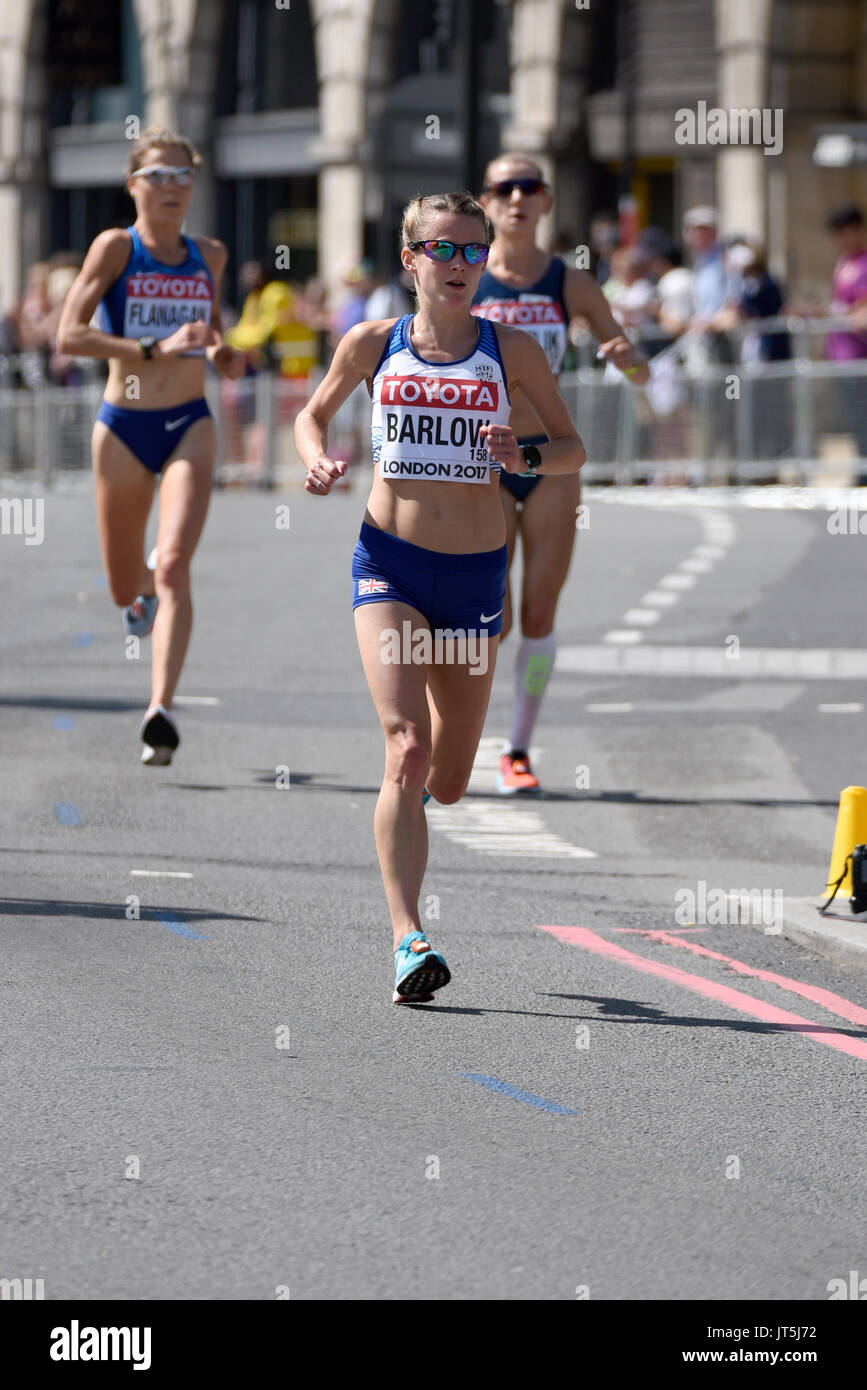 Tracy Barlow of Great Britain running in the IAAF World Championships 2017 Marathon race in London, UK Stock Photo