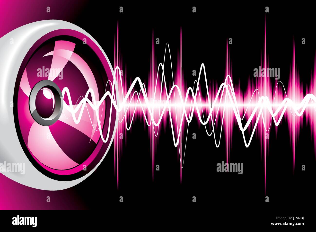 Abstract vector shiny background with speakers and sound waves