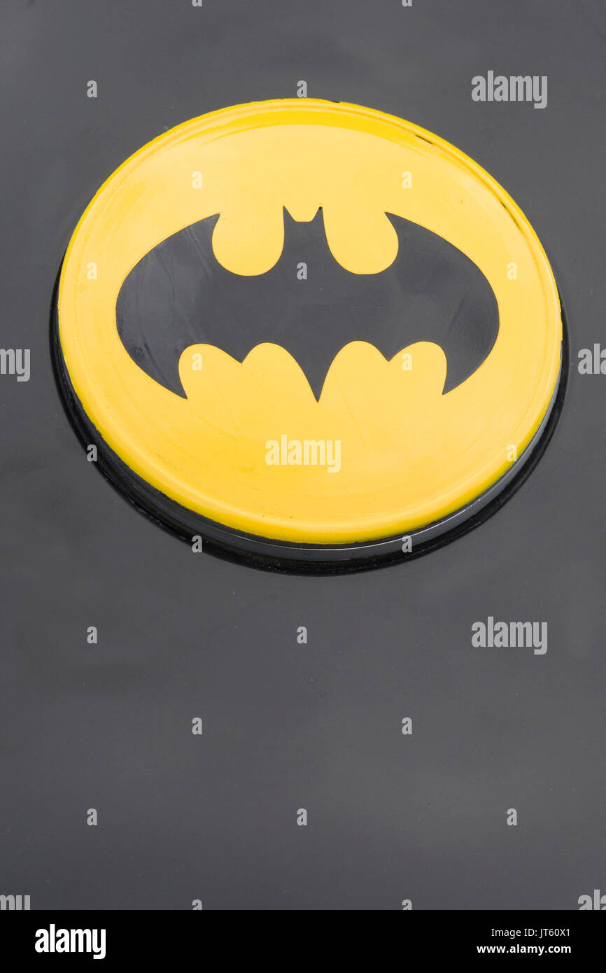 Batman symbol on a vehicle Stock Photo