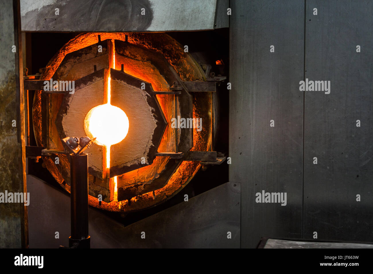 Very Hot and ready Kiln Furnace for Glass Blowing Stock Photo Alamy