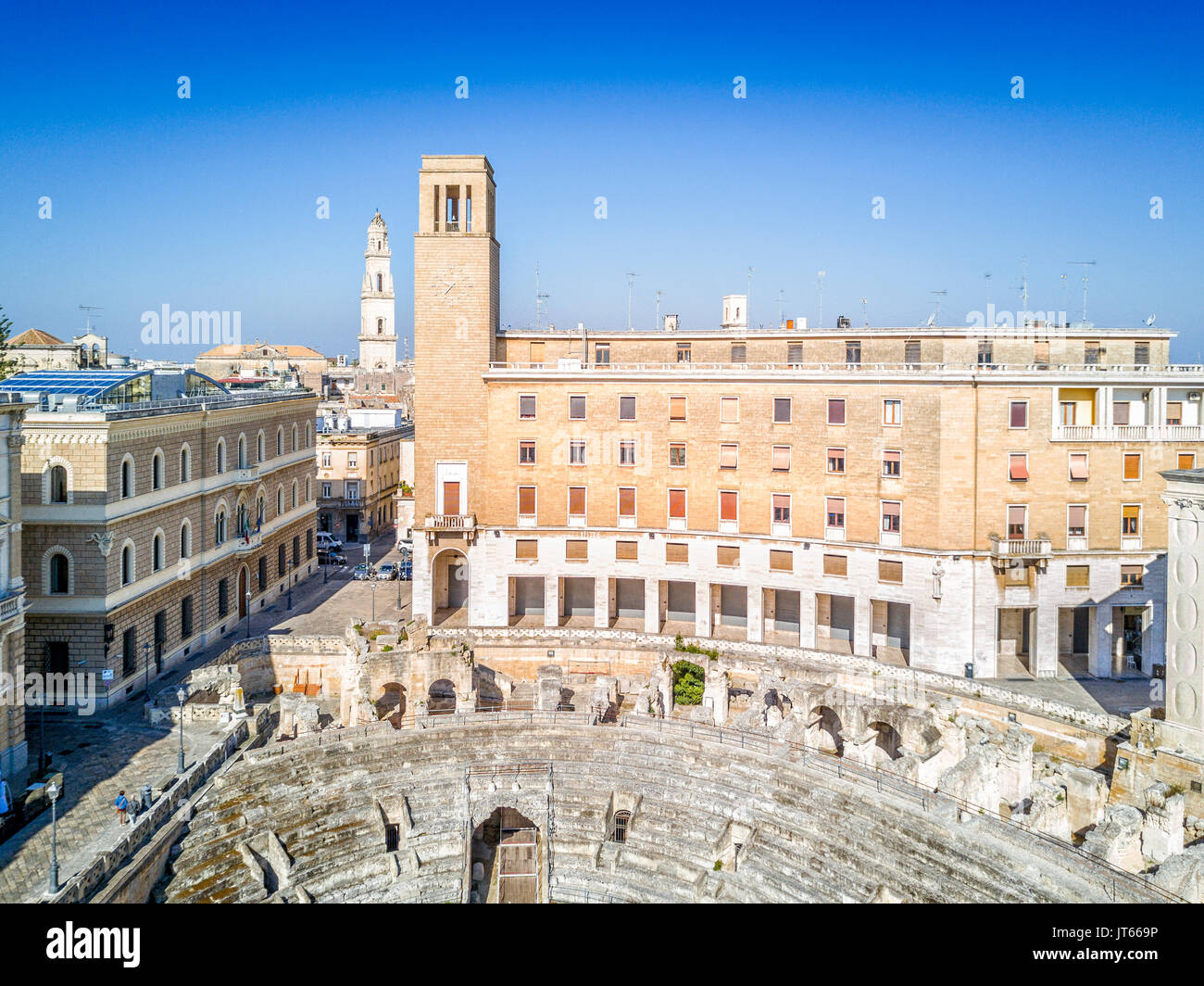 Historic city center of Lecce in Puglia, Italy Stock Photo