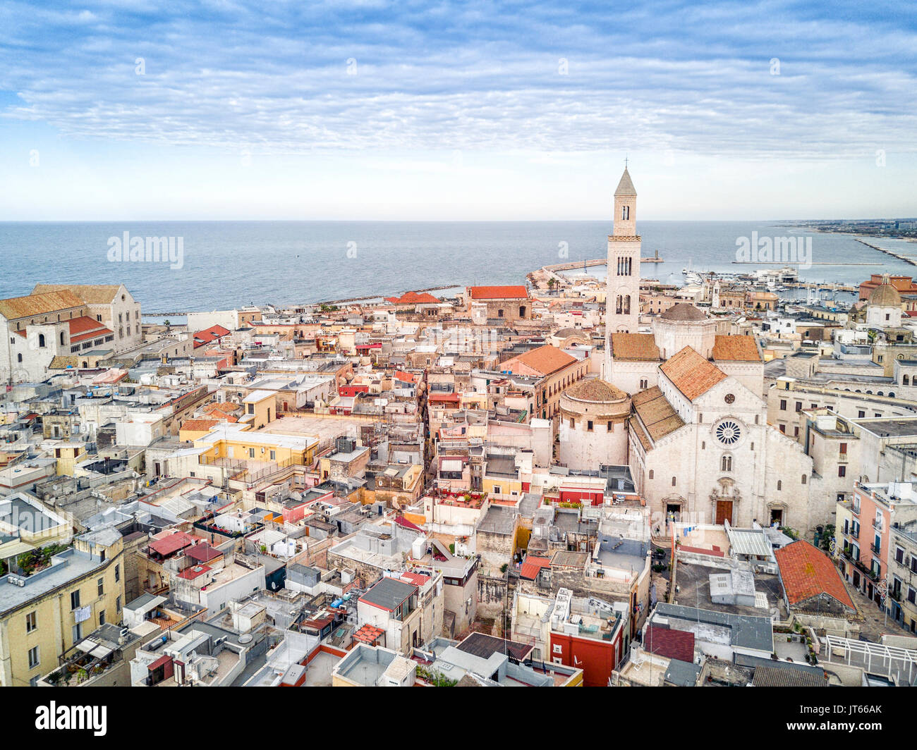 Panoramic view of old town, Bari, Puglia, Italy Stock Photo