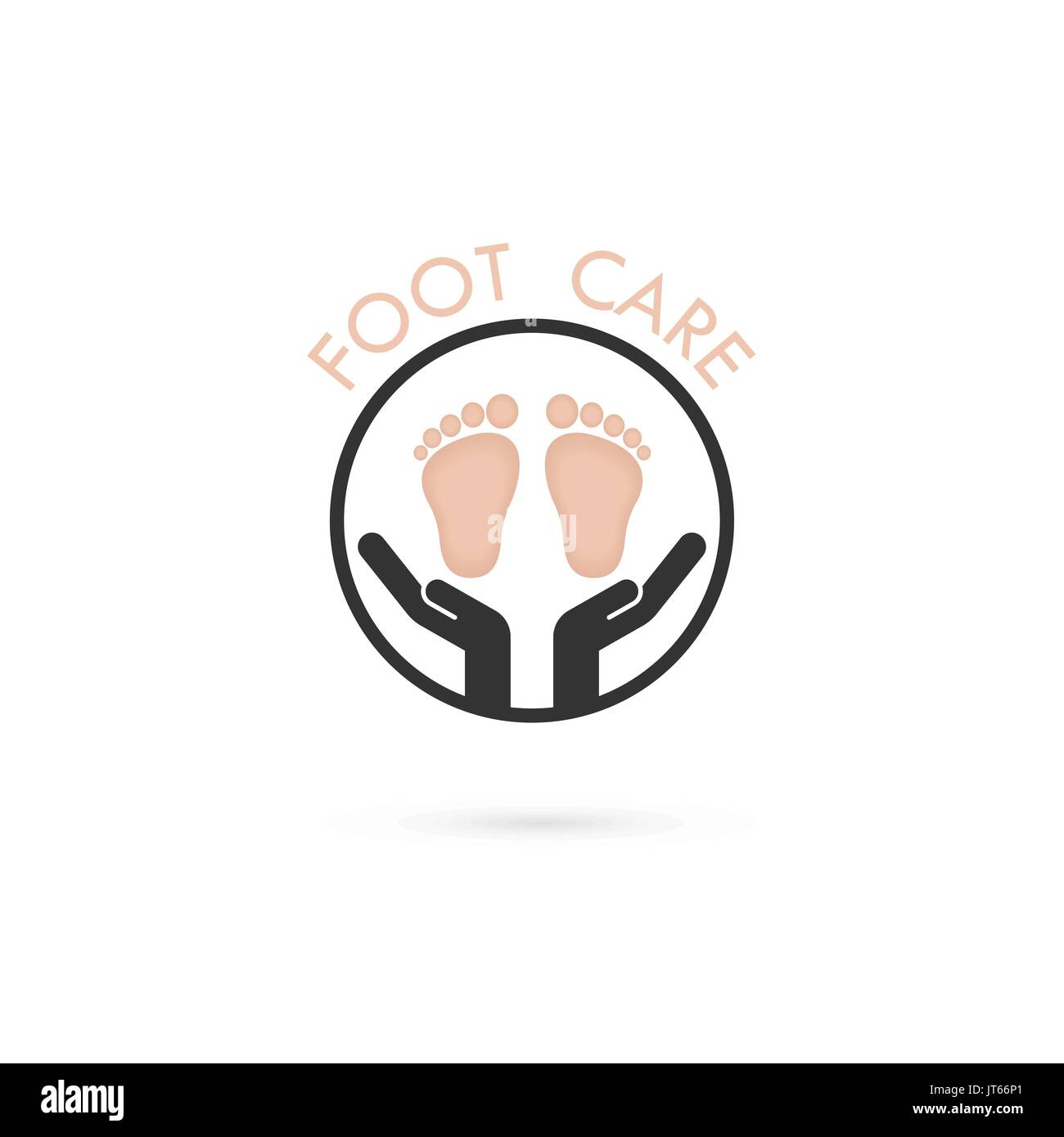 Foot Care Logo.Human foot icon.Foot spa concept.Vector illustration
