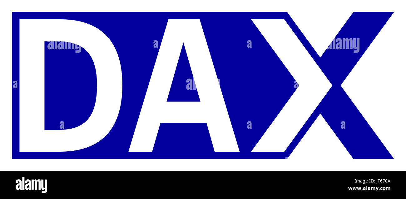 DAX logo, DAX 30, stock price, German stock index Stock Photo