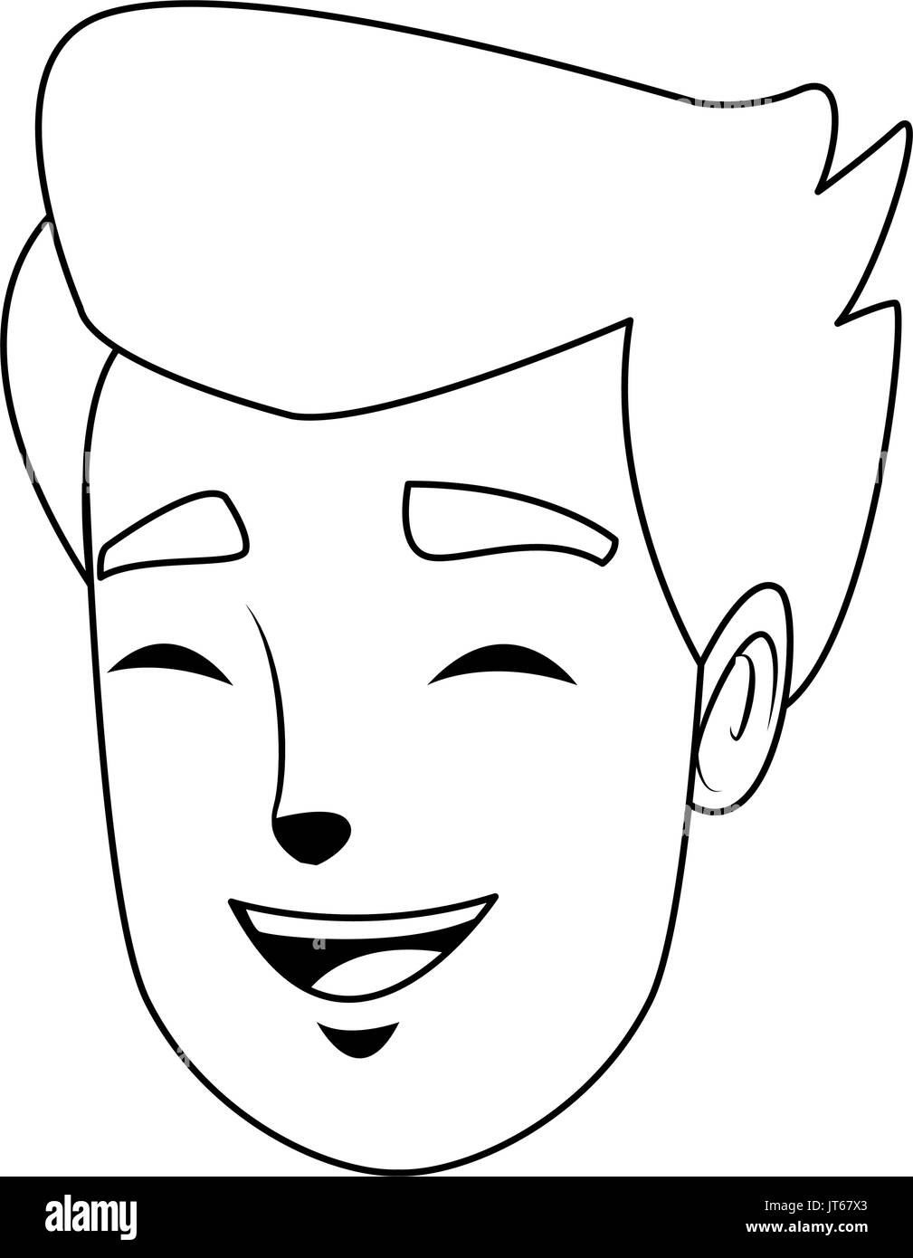 happy boy portrait smiling character Stock Vector Image & Art - Alamy