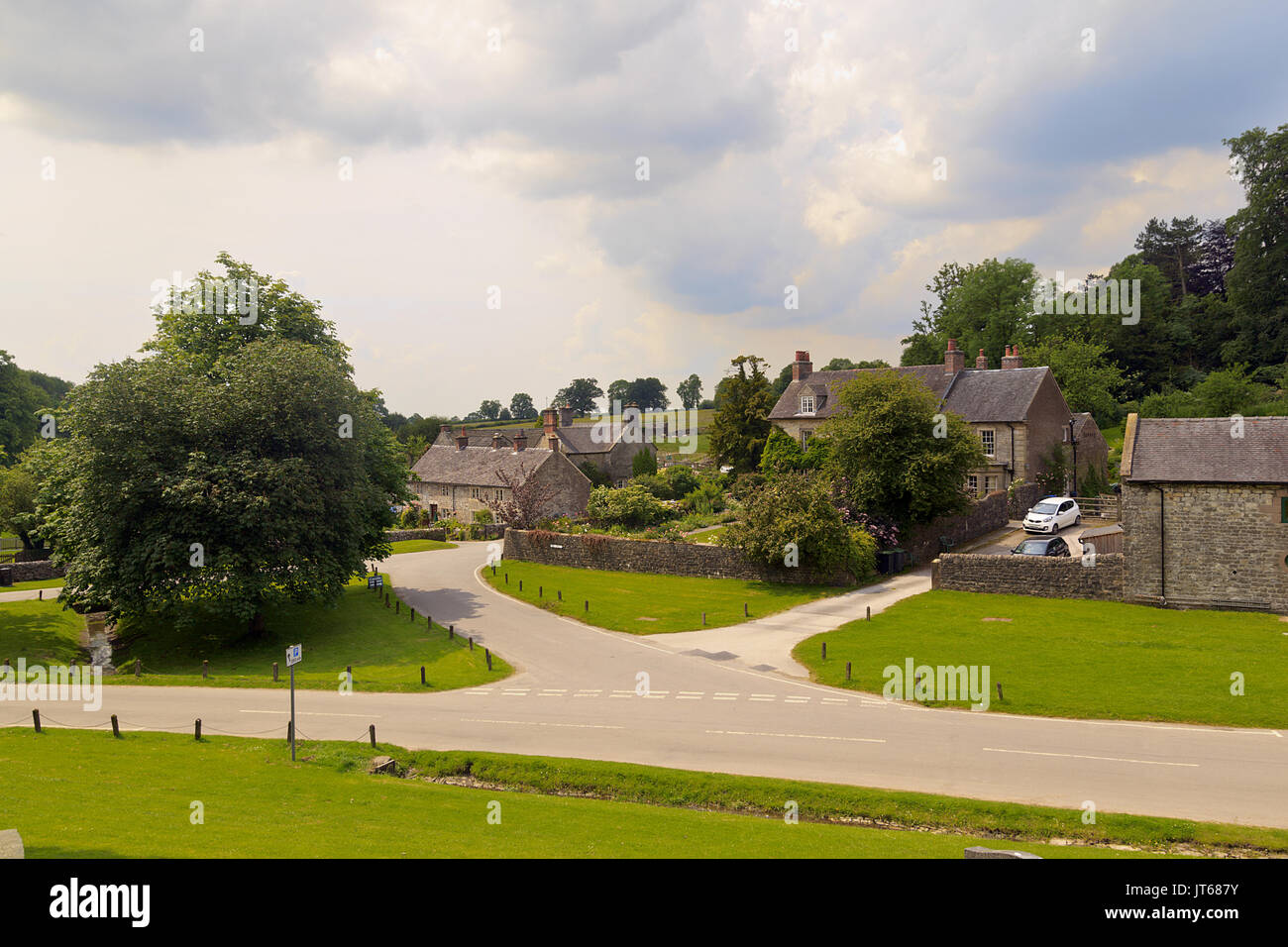 Tissington Village, Derbyshire Stock Photo