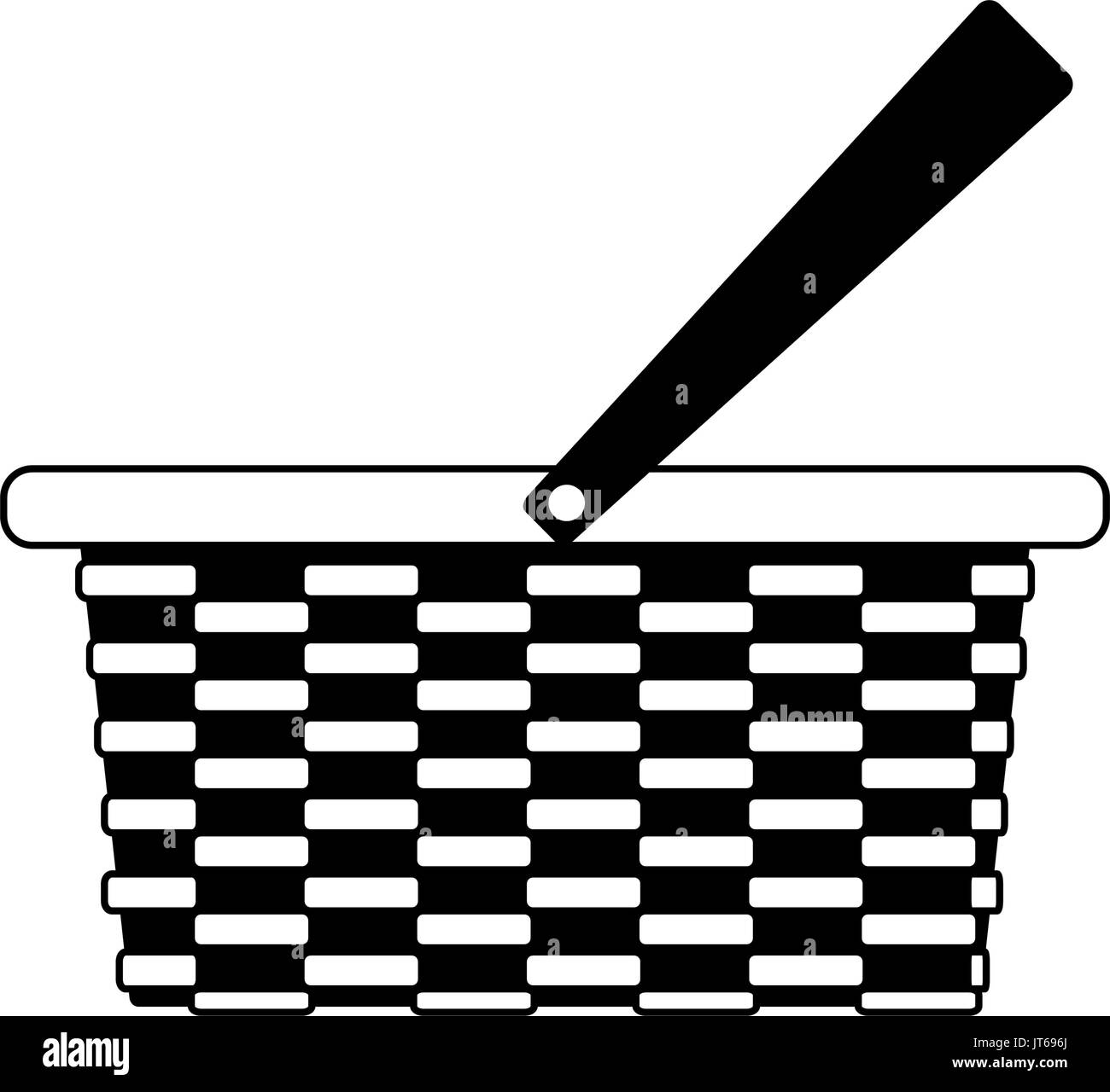 wicker basket camping cartoon icon symbol empty Stock Vector Image ...