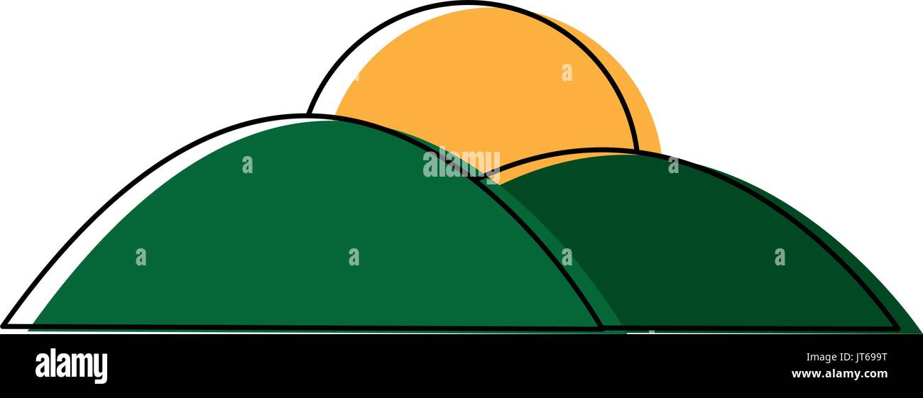 sun field grass landscape image Stock Vector Image & Art - Alamy