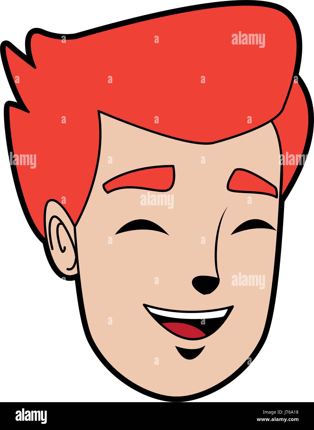 happy boy face smiling character Stock Vector Image & Art - Alamy