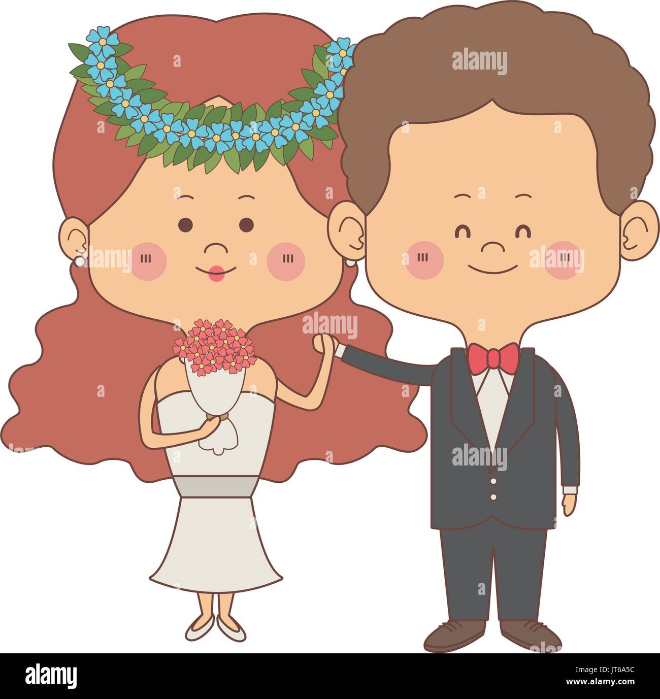 cute couple husband wife in wedding suit happy together Stock Vector Image  & Art - Alamy