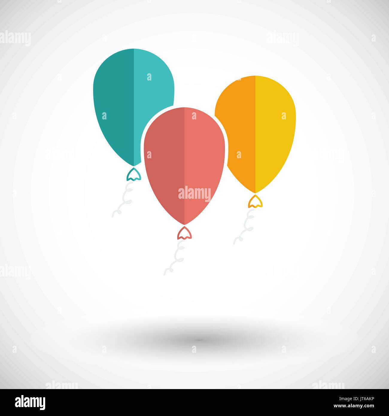 Ballon. Single flat icon on white background. Vector illustration Stock ...