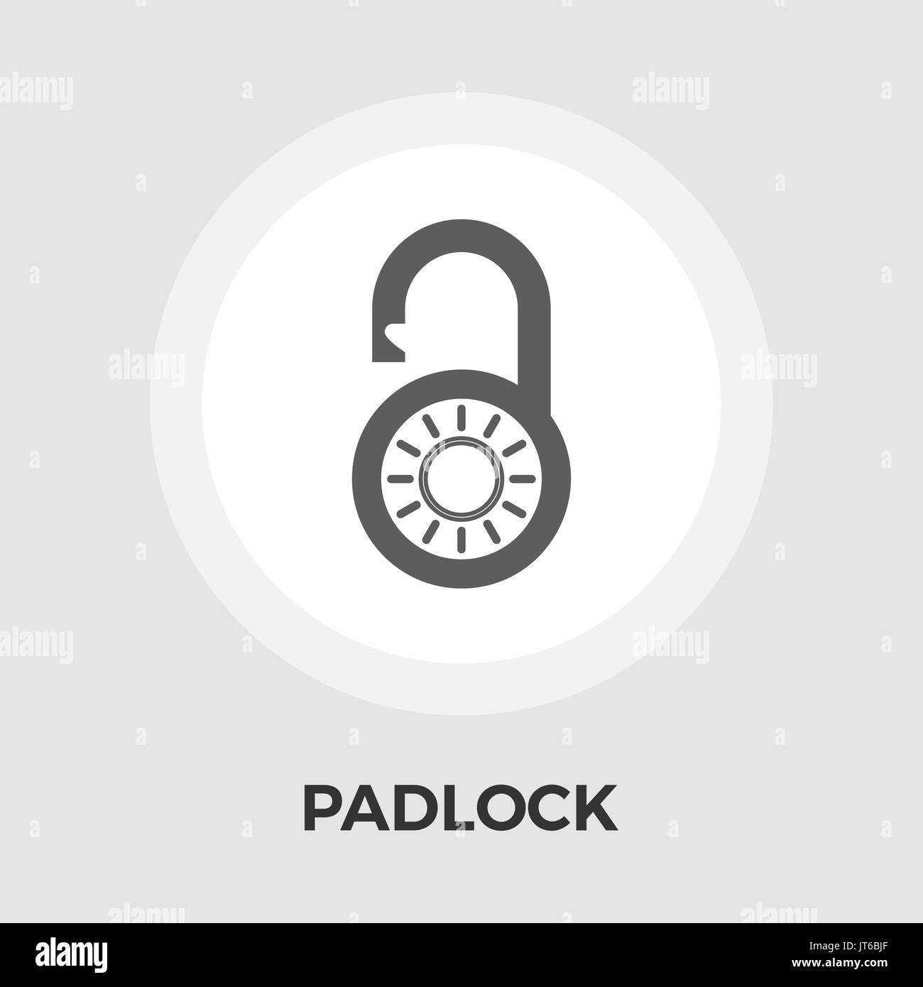 Padlock icon vector. Flat icon isolated on the white background ...
