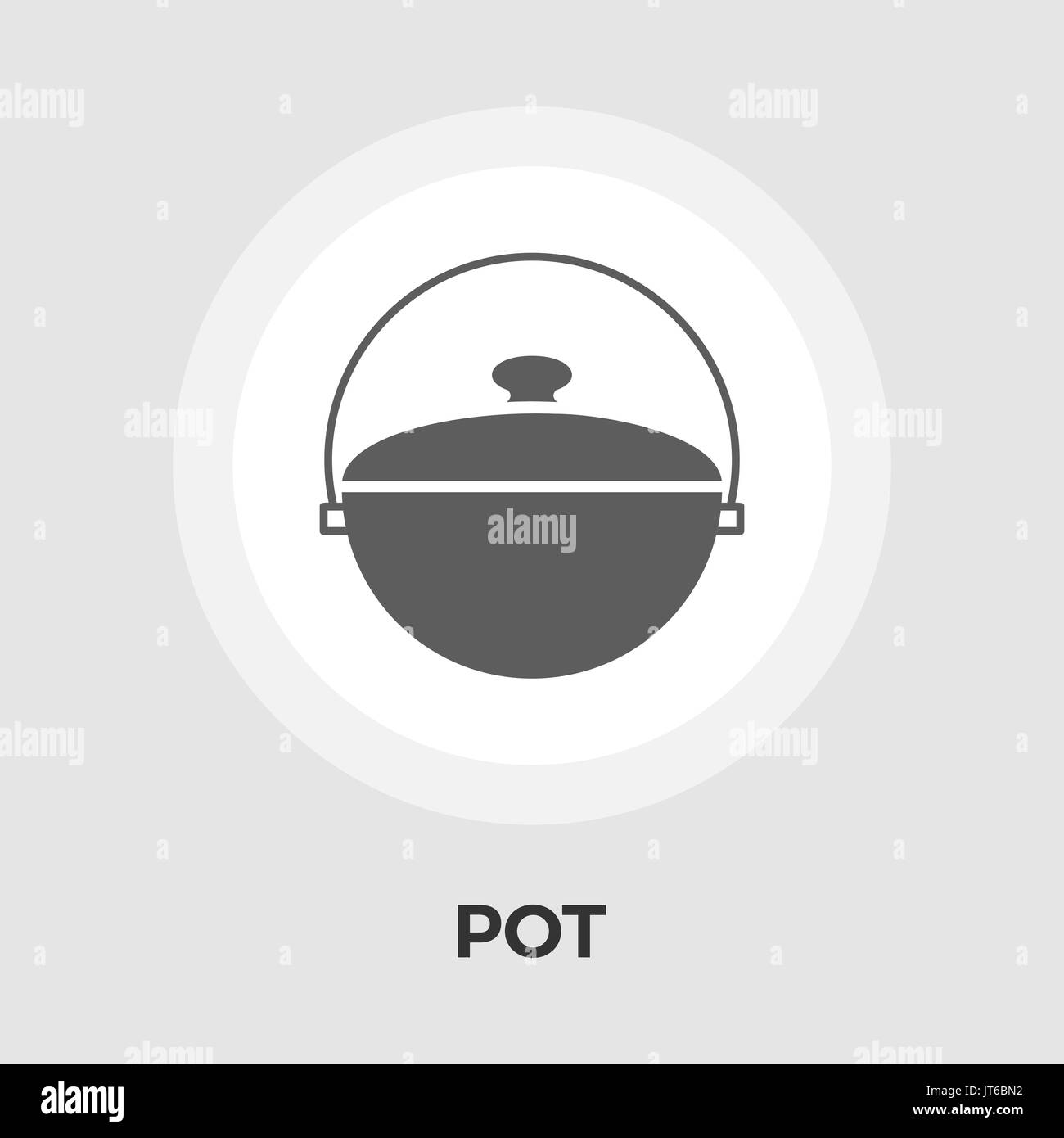 Pot icon vector. Flat icon isolated on the white background. Editable ...