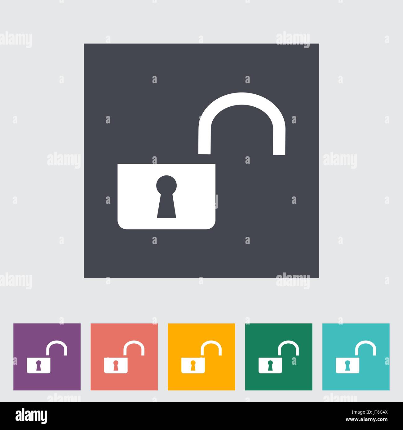 Padlock. Single flat icon. Vector illustration Stock Vector Image & Art ...