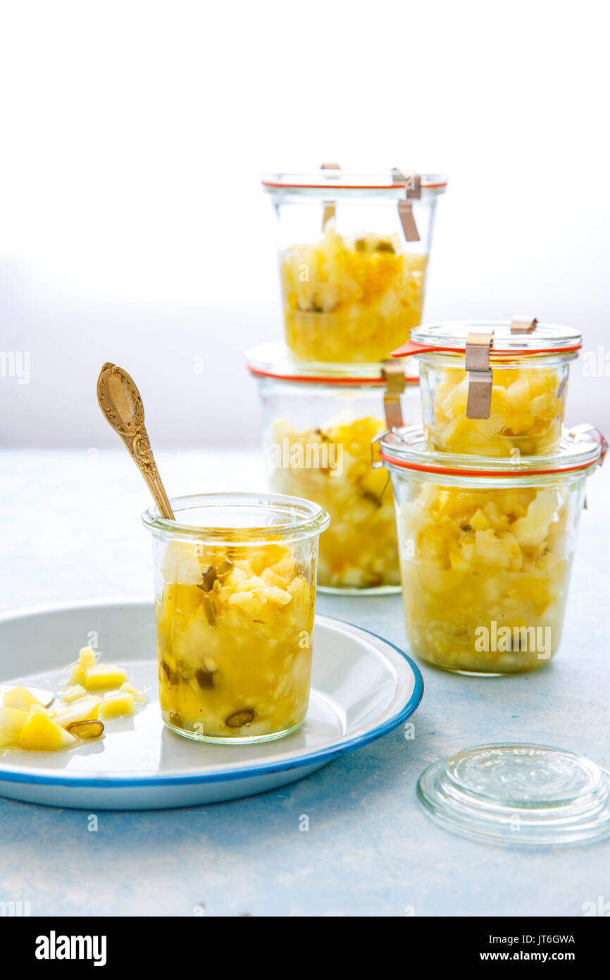 Instant Lemon Pickle made with Lemon, Ginger, Green Chillies and Salt