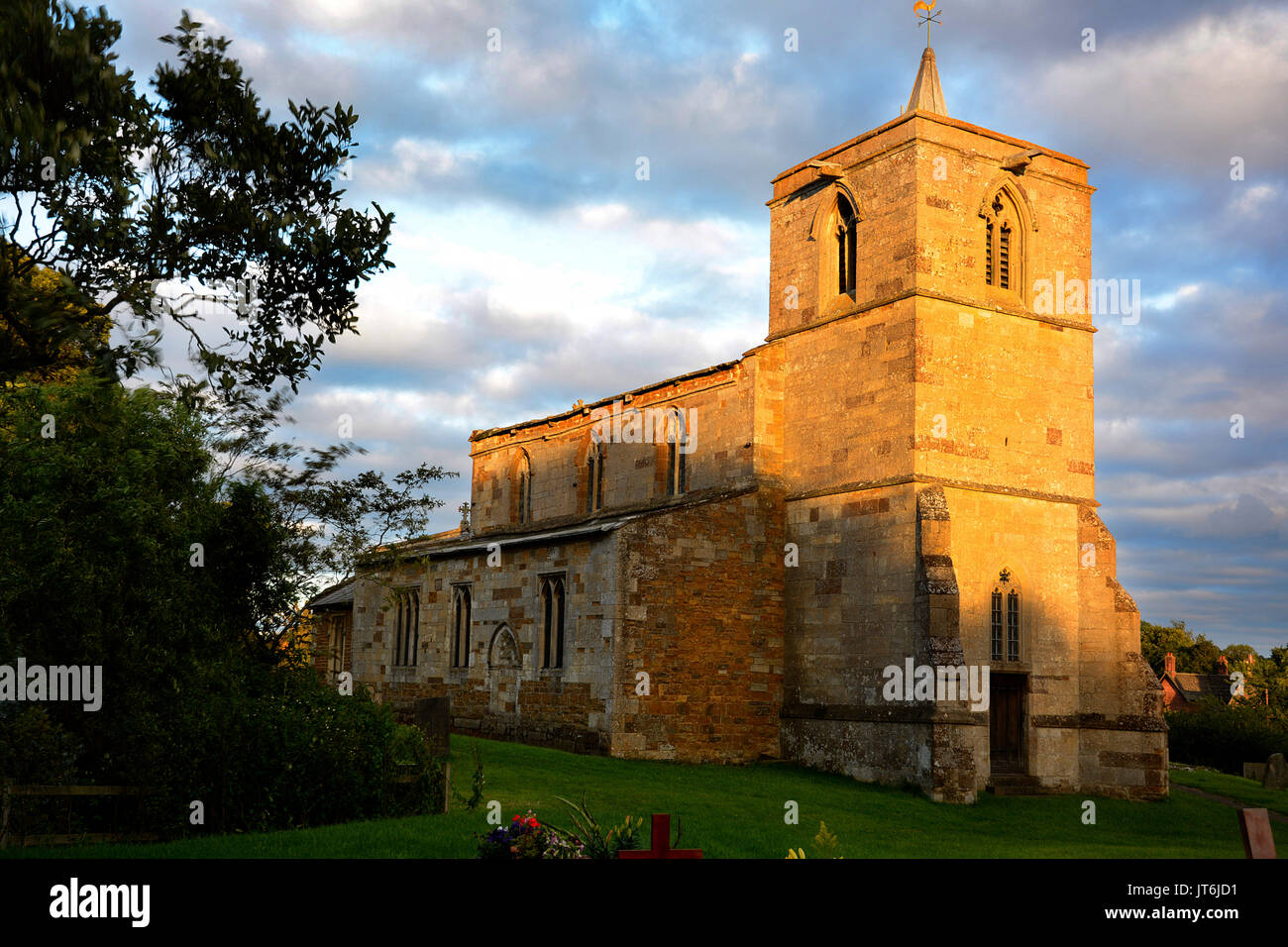 All Saints Church at Braunston in Rutland, where bats are roosting and causing damage. 3rd August 2017. Photos by John Robertson, Stock Photo
