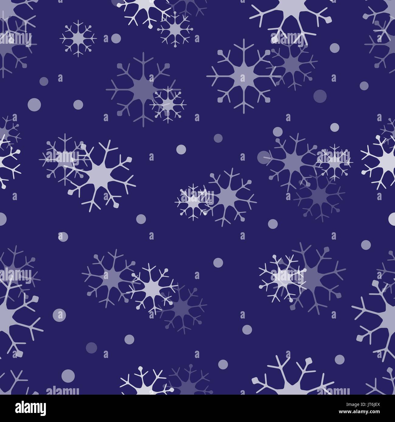 Snowflake Postcard Design Winter seamless pattern with snowflakes. Design for postcard, poster or ...