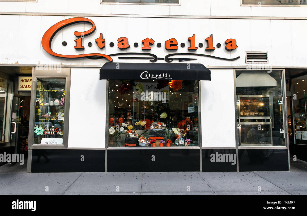 The front of Citarella - a high end gourmet market located on Broadway. Stock Photo