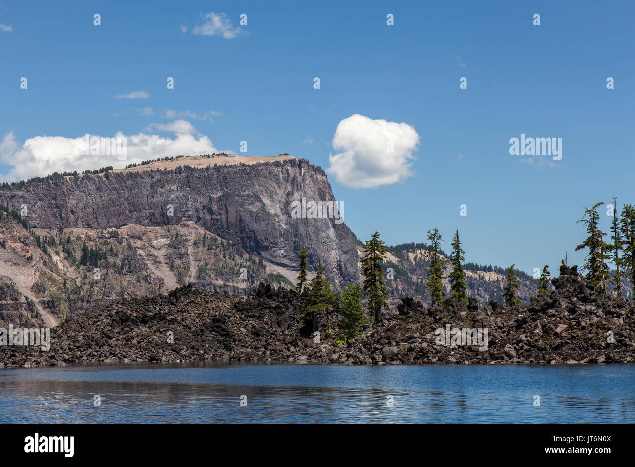 LLao Rock at Crater Lake Stock Photo