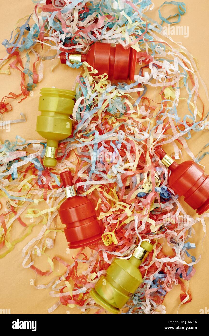 A studio photo of party poppers Stock Photo Alamy