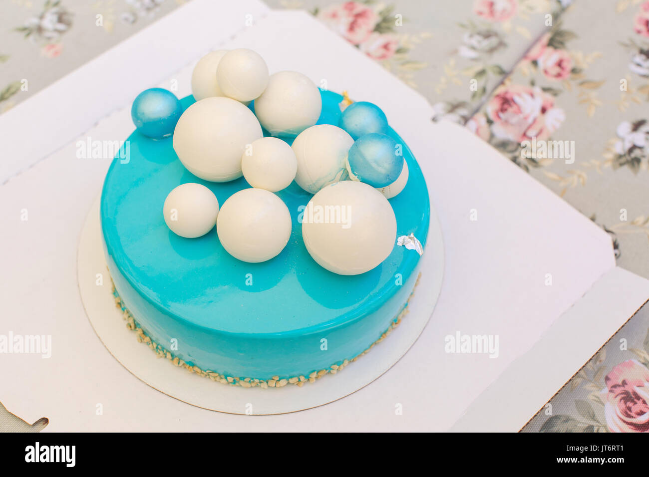 Cake with beautiful creative decor Stock Photo