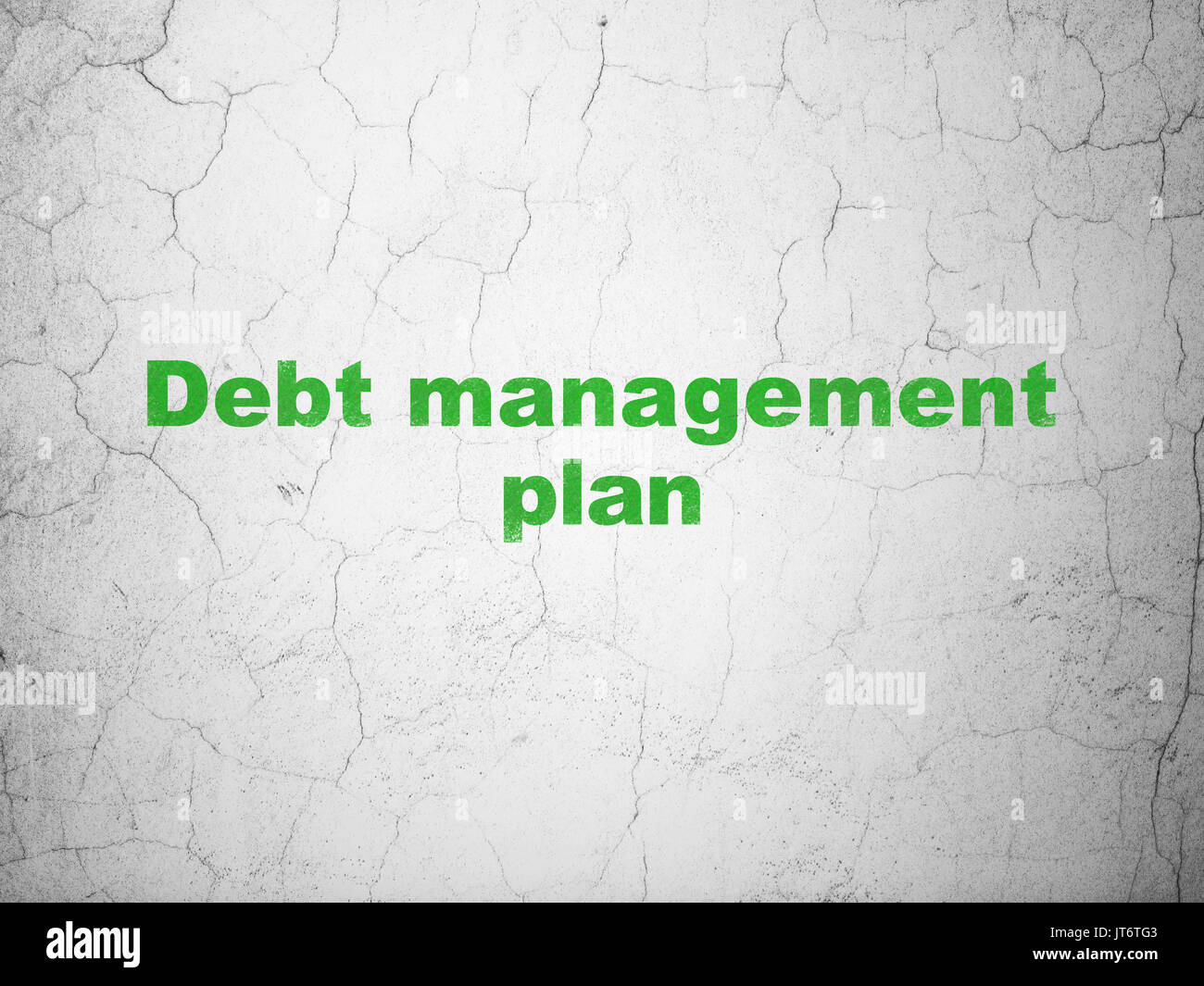 Business concept: Debt Management Plan on wall background Stock Photo