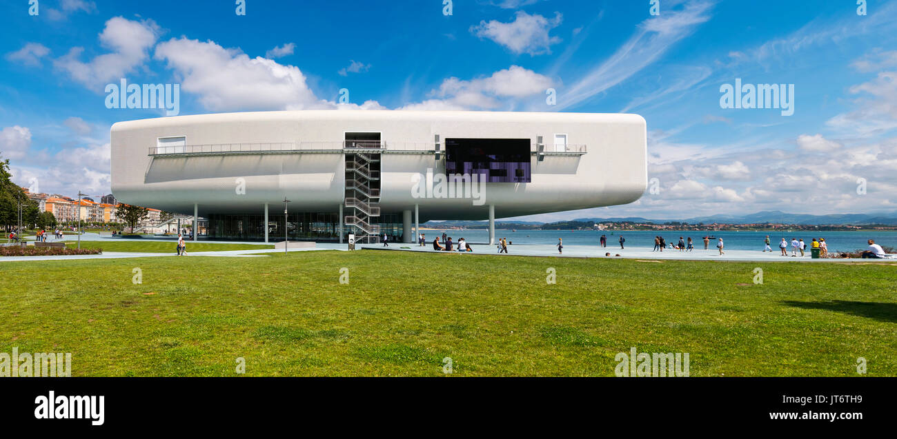 Botin Center Museum Art and Culture. Botin Foundation, architect Renzo Piano. Santander, Cantabrian Sea, Cantabria, Spain, Europe Stock Photo
