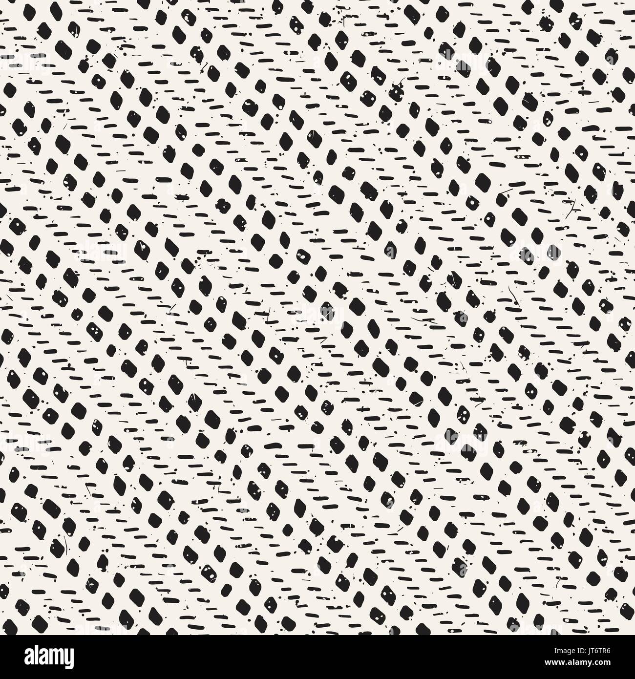 Seamless pattern with hand drawn brush strokes. Ink doodle illustration ...