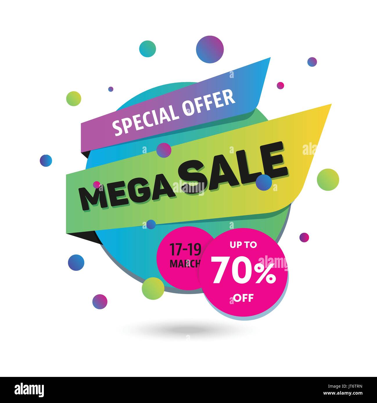 Mega Sale Modern Vector Illustration Of Discount Promo Stock Vector
