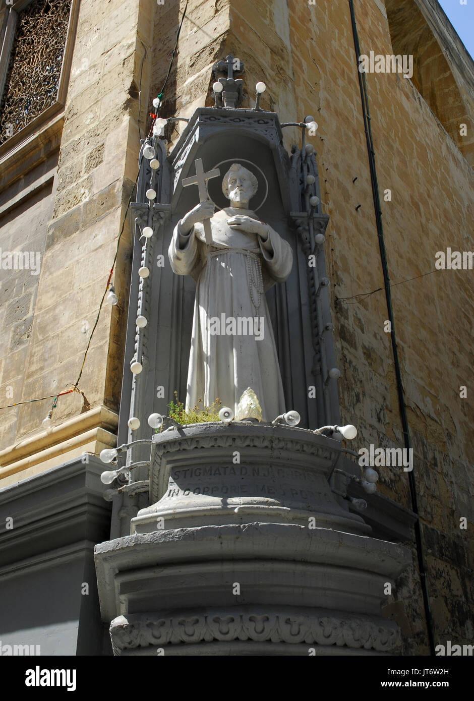 Statue of St.Francis, Valletta Malta Stock Photo Alamy