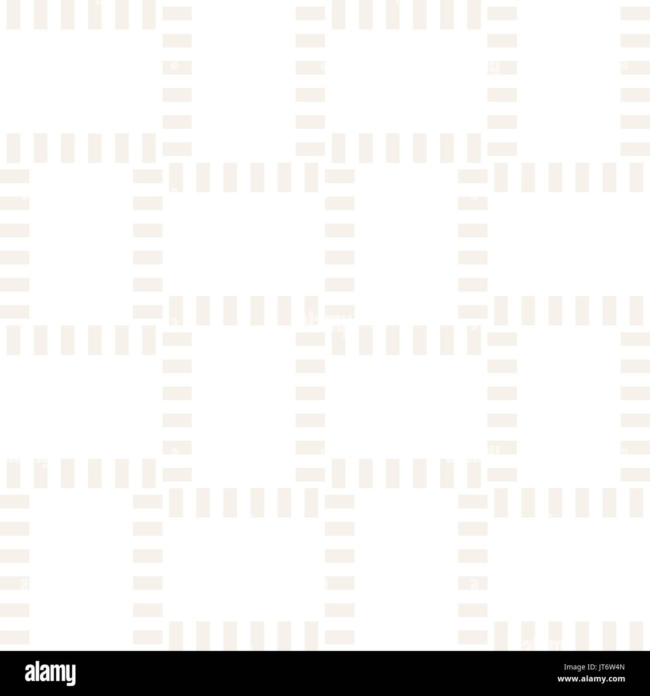 Crosshatch vector seamless geometric pattern. Crossed graphic rectangles background. Seamless subtle texture of crosshatched bold lines. Trellis simple fabric print. Stock Vector