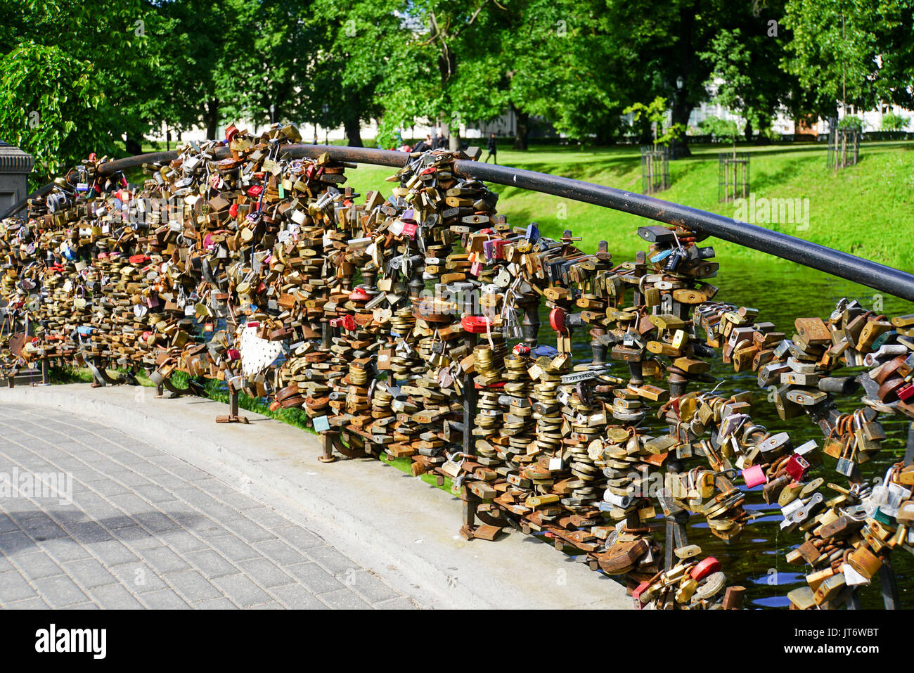 Riga lock padlock bridge padlocks hires stock photography and images