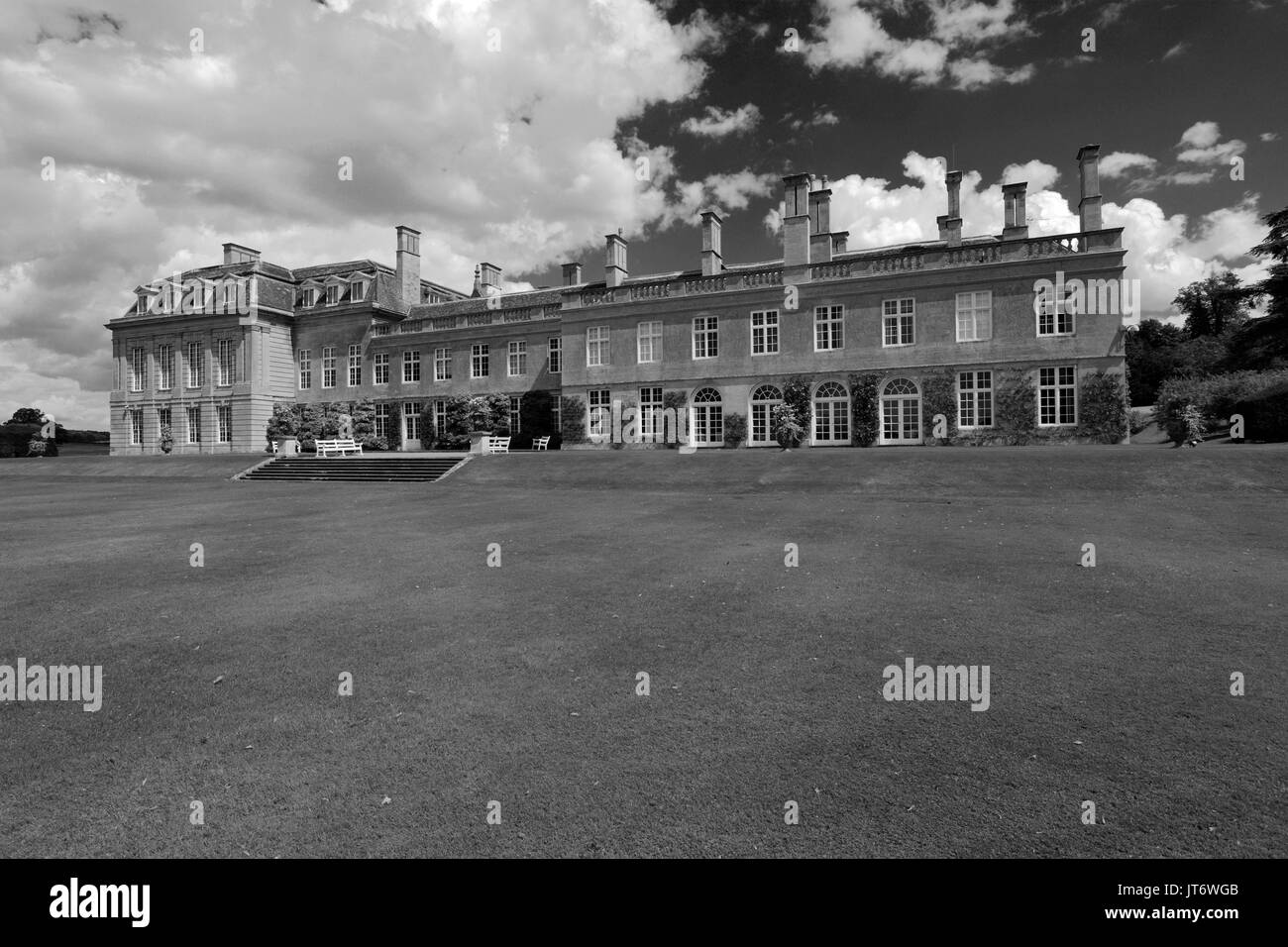 Summer view of Boughton House and gardens; Boughton village
