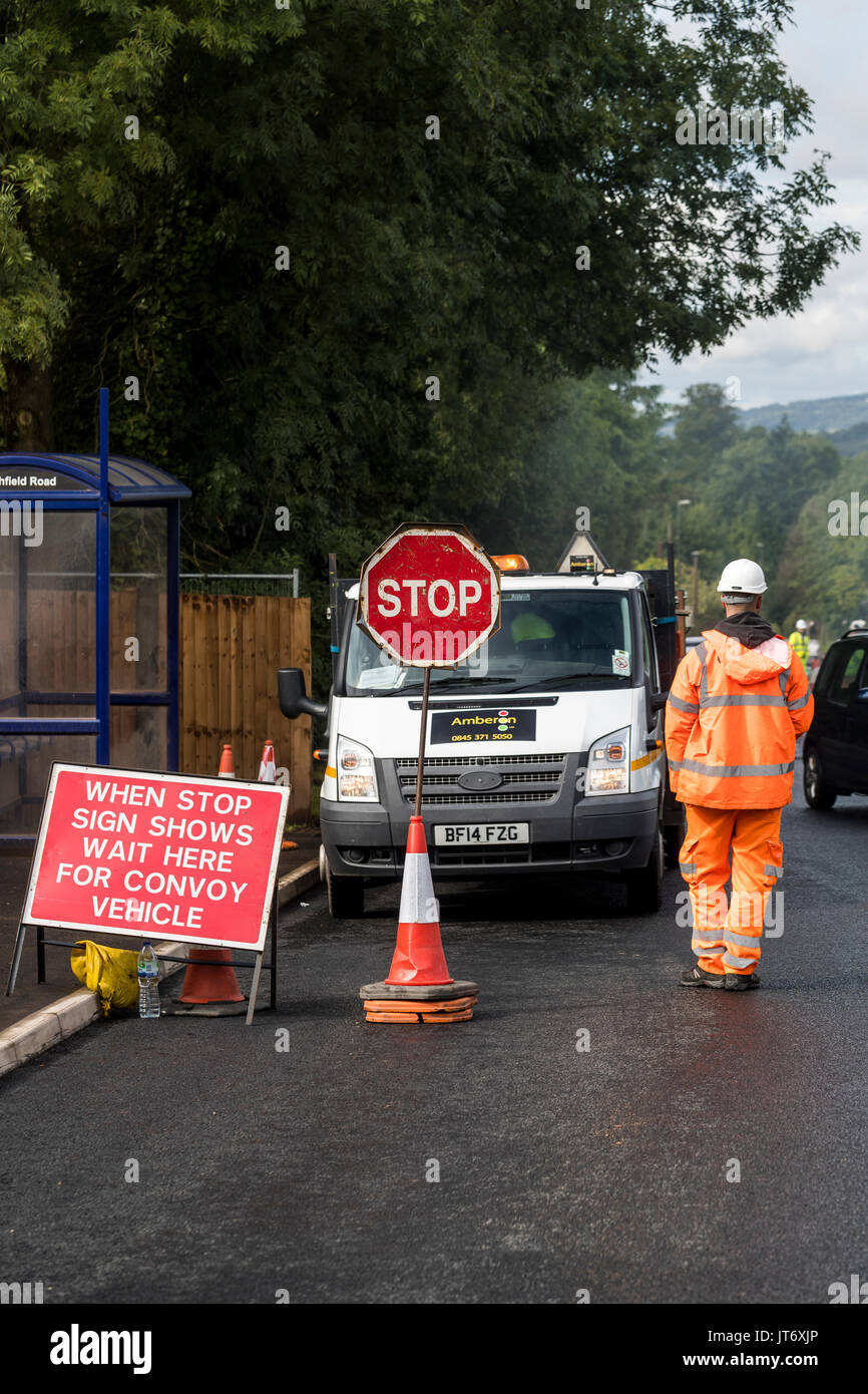 New junction and tarmac resurfacing at Highfield Road works, Lydney